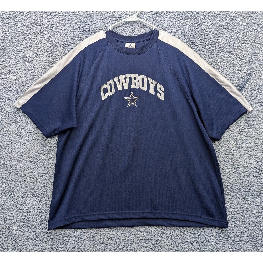 VTG Dallas Cowboys Jersey Shirt Mens XL NFL Football Spellout Logo Retro Blue